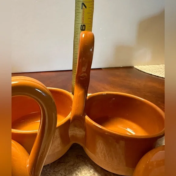 Williams Sonoma Vintage clay Ceramic Oil and Vinegar Cruet Set.